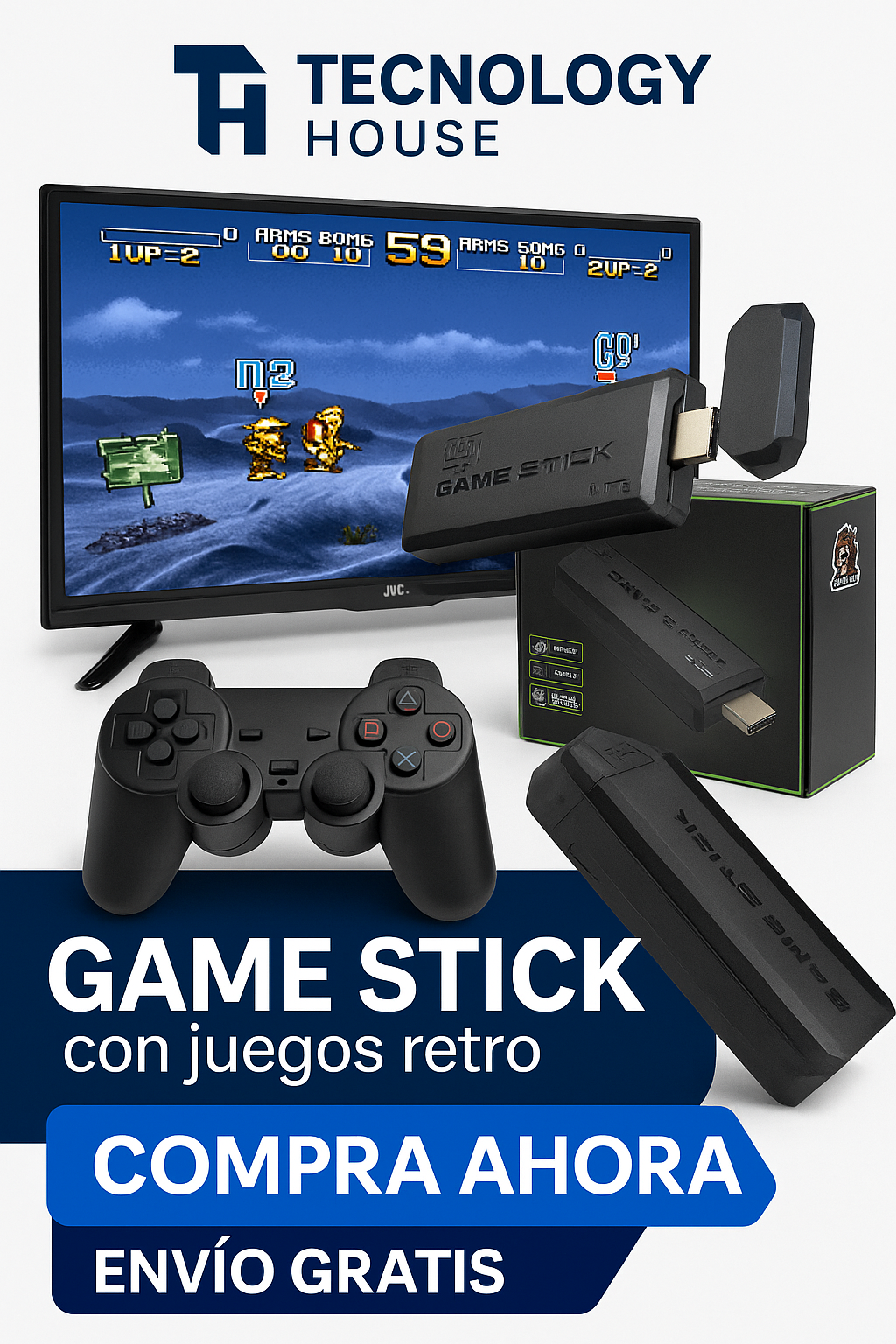 Consola Videojuegos Retro Game Stick Lite.